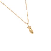 Sculptuur ketting - Dottilove - 14K Goud Verguld - Minimalistisch - Sieraad