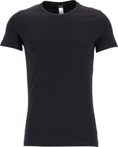 HOM Supreme Cotton tee-shirt (1-pack) - heren T-shirt O-hals - zwart - Maat: M