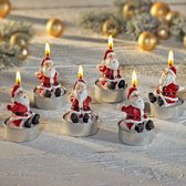 Bougies chauffe-plat »Père Noël«, 6 pièces