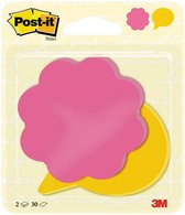 Post-it Notes-it, découpées en forme de fleurs et de bulles, 72,5 mm x 72,5 mm, 2 x 30 feuilles