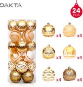 Dakta® | Kleurrijke Kerstballen Kerstboom I Hangdecoratie kerstboom | Goud