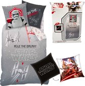 Star wars Dekbedovertrek TIE Starfighter - Eenpersoons - 140 x 200 cm - katoen , incl. 2e bijpassend sier kussen 40x40cm