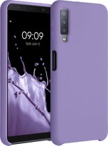 kwmobile telefoonhoesje voor Samsung Galaxy A7 (2018) - Hoesje met siliconen coating - Smartphone case in violet lila