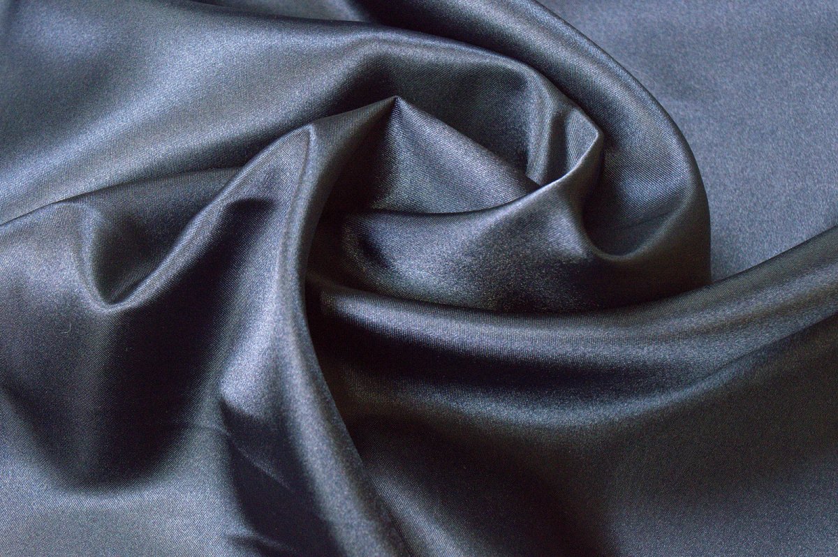 Satijn stof - 150cm breed - Marineblauw - 50 meter