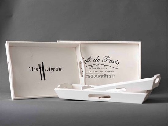 Plateau bois blanc Café de Paris