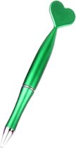 Pen met Hartje | Balpen 14 cm | Groen