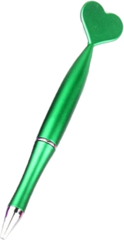 Pen met Hartje | Balpen 14 cm | Groen | bol.com