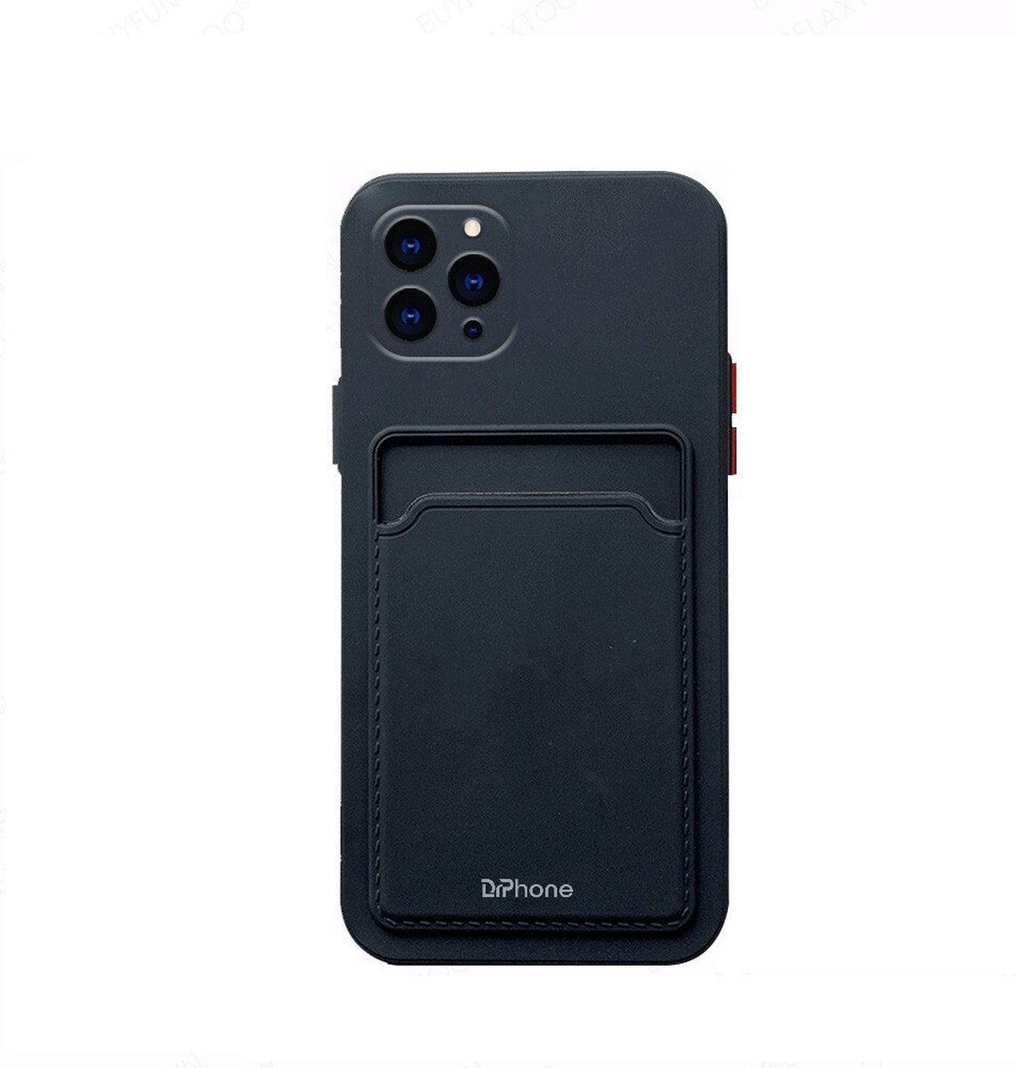 DrPhone IH3 – TPU Telefoonhoesje - Portemonnee kaarthouder – Schokbestendig -Bumper - Geschikt voor IPhone 13 Pro - Zwart