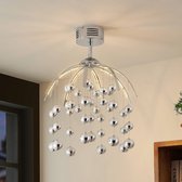 Lindby - LED plafondlamp - 1licht - ijzer, acryl - H: 53 cm - chroom - Inclusief lichtbron