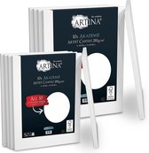 Artina Schildersdoeken Akademie FSC - Set can 10 canvas wit 100% katoen canvas 280 g/m² - 5 x 40 x 50 cm & 5 x 30 x 40 cm - spieraam zonder vervorming