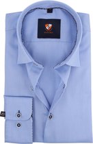 Suitable - Overhemd Oxford Blauw - 42 - Heren - Slim-fit