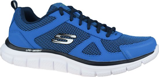 Skechers Track-Bucolo 52630-BLLM, Mannen, Blauw, Trainingschoenen,Sportschoenen, maat: 42,5