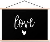 Posterhanger incl. Poster 120x80 cm - Schoolplaat - Spreuken - Love - Quotes - Textielposter - Blanke latten - Vaderdag cadeau - Geschenk - Cadeautje voor hem - Tip - Mannen