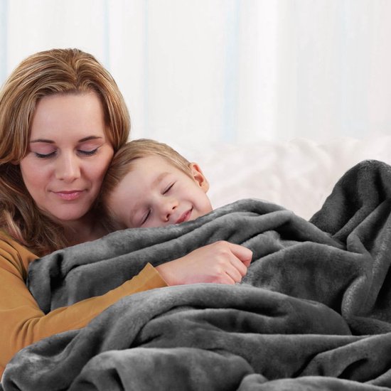 Fleece deken XXL met mouwen - plaid met mouwen - 150x200cm - super zacht, fleece XXL – wasbaar en non peeling - O'daddy - cadeau tip