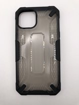 Premium Kwaliteit Hybride Armor Back cover case - Geschikt voor iPhone 13 - Transparant achterkant / Zijkant Zwart