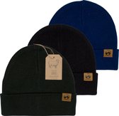 MowMow® | 3-pack Muts | MERINO | Beanie | One Size Fits All | Unisex | Volwassenen