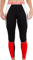 Superdry Branded Elastic Tight Sportlegging - Maat XL  - Vrouwen - zwart - rood - wit