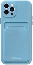 DrPhone IH3 – TPU Telefoonhoesje - Portemonnee kaarthouder – Schokbestendig - Bumper - Geschikt voor IPhone 13 Mini - Blauw