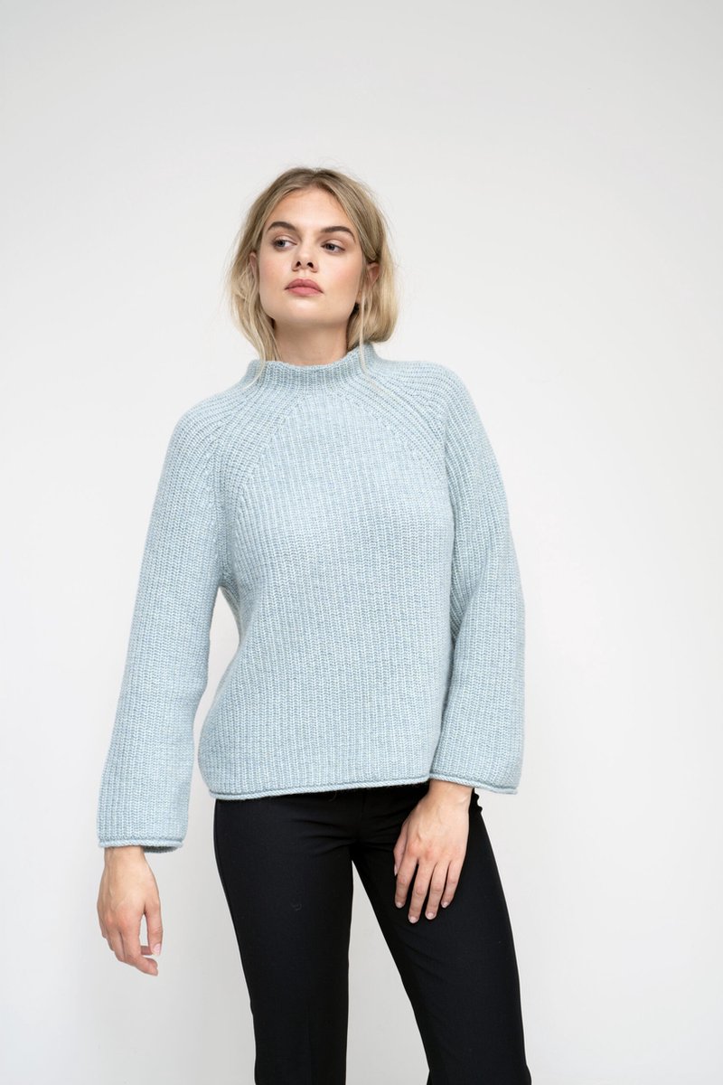 Loop.a life - Heren Trui - Duurzame Trui - Soft Turtle sweater - Turkoois - Heren Sweater - Maat S