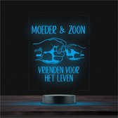 Led Lamp Met Gravering - RGB 7 Kleuren - Moeder & Zoon