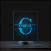 Led Lamp Met Naam - RGB 7 Kleuren - Cynthia