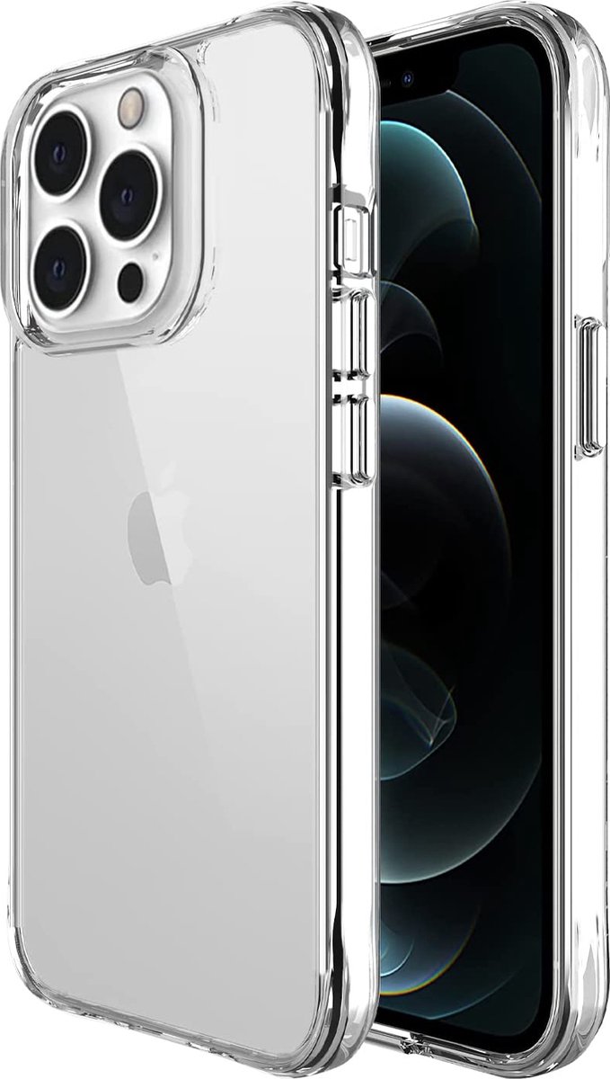 Jumada's Apple Hoesje - Case - iPhone 13 Pro - Back Cover - Siliconen - Transparant