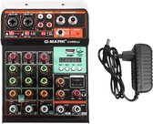 Dakta® G40 Mini Mixer Audio I Verschillende plugins I Karaoke avonden I Inclusief oplader | Bluetooth | USB