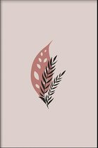 Walljar - Tropical Leave - Muurdecoratie - Poster met lijst