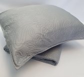 Victoria & Enzo - luxe deken bedsprei - grijs - incl. 2x kussenslopen - 220x240cm