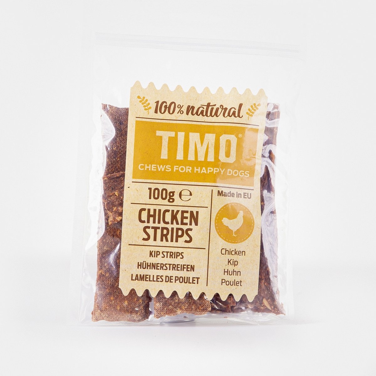 Timo Strips 100 g - Hondensnacks - Kip