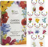 OwnGrown - Zadenset Bloemen - 10 verschillende soorten bloemen voor in de tuin of op balkon - Eco-vriendelijke verpakking