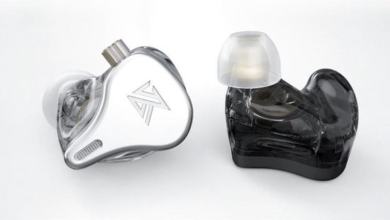 Bedrade hoofdtelefoon met 3,5 mm aansluiting, KZ DQ6 3DD Dynamische Driver Unit Oortelefoon In-Ear HIFI Bass Oordopjes Ruisonderdrukking Lichtgewicht Muziek Sport Oortelefoon met 2-pins Verzilverde
