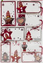 Winter Glam luxe kerstpapier inpakpapier cadeaupapier - 150 x 70 cm - 5 rollen - Inclusief naamlabels