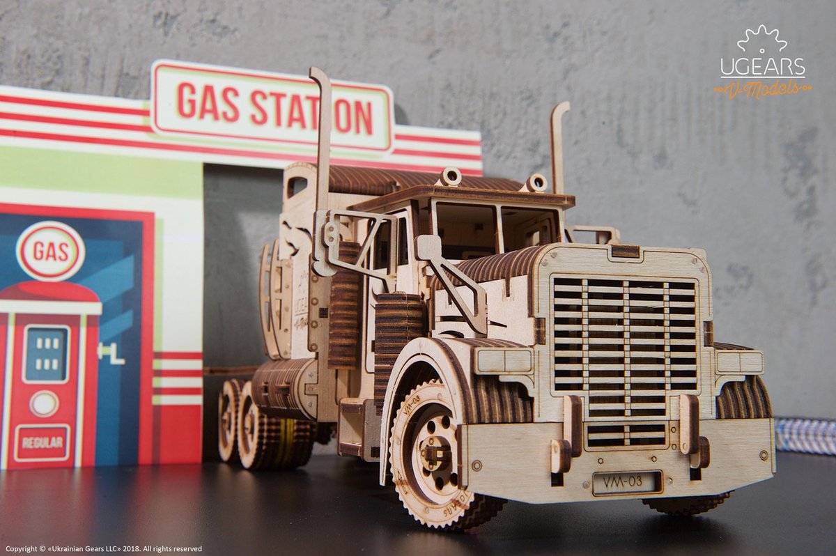UGEARS Houten 3D Model - Heavy Boy Truck — afbeelding 15
