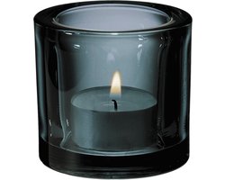 Iittala Kivi Theelichthouder / Kaarshouder / Waxinelichthouder Glas - Sfeerlicht - Grijs - 60mm - 1 Stuk