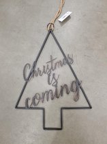 metalen kerstboom Christmas is coming 39 cm