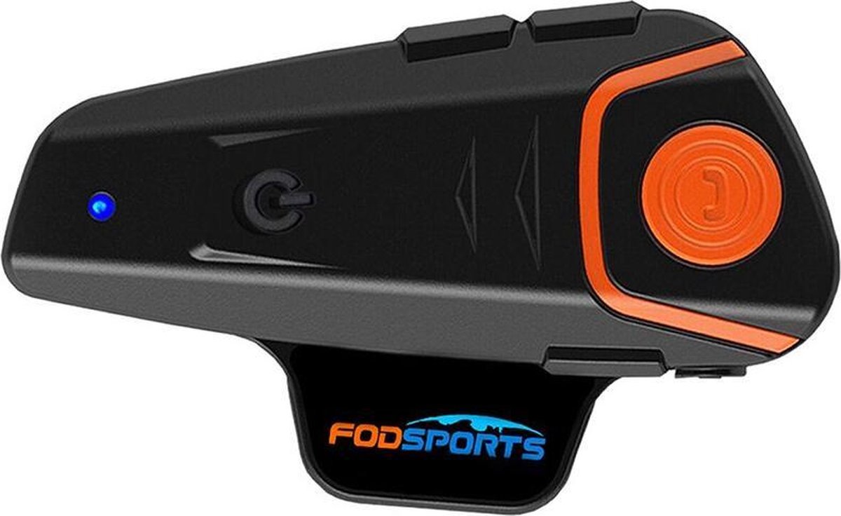 FodSports® Pro Full Face Helmet Intercom - Motor Communicatie Systeem - Motor Intercom - 1000 Meter Bereik - Noise Cancelling - Bluetooth Motorhelm Headset - 1 Stuk