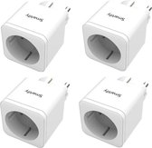 Smartify Slimme Stekker - Smart Plug - Incl. Tijdschakelaar & Energiemeter - Voordeelverpakking - 4 stuks