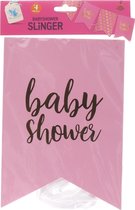 Baby Shower Geboorte Vlaggenlijn - Slinger - Roze - Babyshower - Stevig Papier - Herbruikbaar - 4 Meter