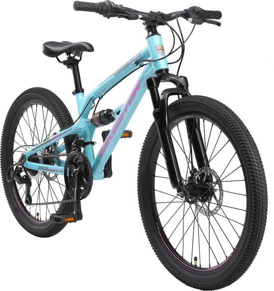 Bikestar Velo Aluminium 24 Pouces Bikestar 24 Pouces Alu MTB Fully, 21  Vitesses, Bleu Bol - Main Image