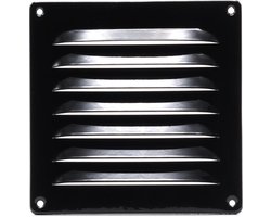 Aluminium ventilatierooster met schoepen 160x160mm