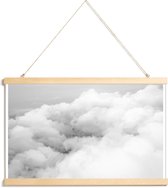 JUNIQE - Posterhanger Above the Clouds -20x30 /Grijs & Wit