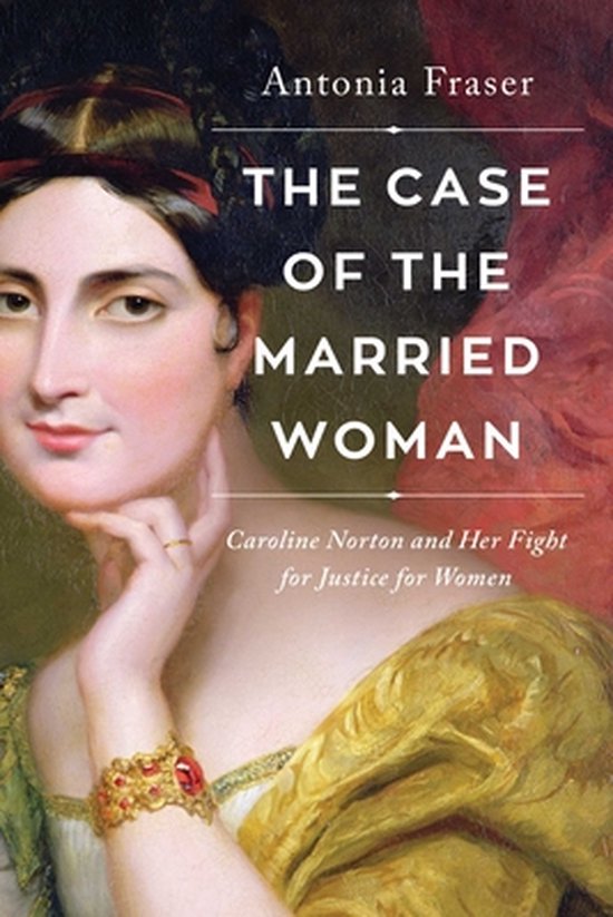 Boekcover 'The Case of the Married Woman' door Antonia Fraser, met een schilderij van een vrouw met een rode strik in haar haar.