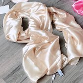 Emilie scarves - Sjaal - satijn - crème wit - vierkant 60*60 cm