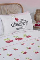 Dekbedovertrek - Cherry much - Blended katoen - Lits-jumeaux