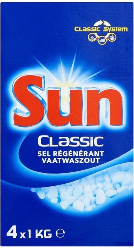 Sun Classic Vaatwaszout - Regenereerzout - Voorkomt Kalkafzetting - 8 x 1 kg - Voordeelverpakking