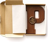 De Bonte Koe Chocolade | handgemaakte Chocoladeletter 'P' | Melk |  1 x 180 gram