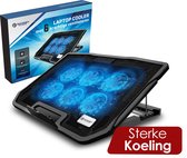 Gadgetplace Laptop Cooler verstelbaar - 6 ventilatoren - Tot 17 inch - Laptop standaard - Cooling pad