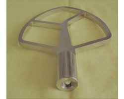 JP25A, RVS platte klopper voor de Kitchenaid met lift; 5KPM5, 3K5, 4K5, 4KG25, 4KPD16, 4KSM50, 5K5, 5KPM50, 5KSM5, 7K5, 9KSM5, K4SS, K5, KDM5, KG25H, KP50, KPM5, KSM5, KSMC50 5KPM5.