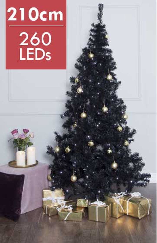 Kerstboom zwart "Ottawa" 210cm 260 leds